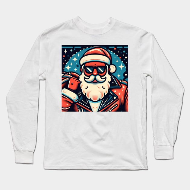 Funky Santa's Coming To Town Long Sleeve T-Shirt by SNAustralia